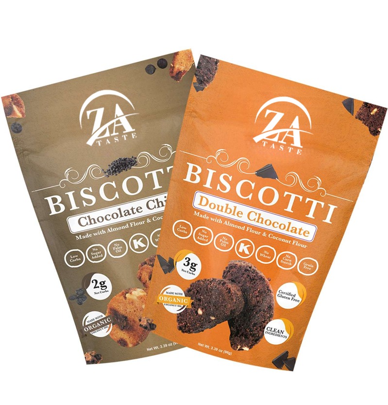 Double Chocolate and Chocolate Chip ZA BISCOTTI – pack of 2